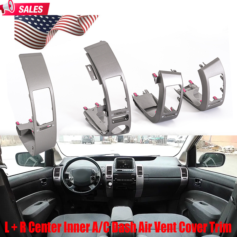 Car Accessories Dashboard - 4 Adet Gümüş-Gri Gösterge Paneli Hava
