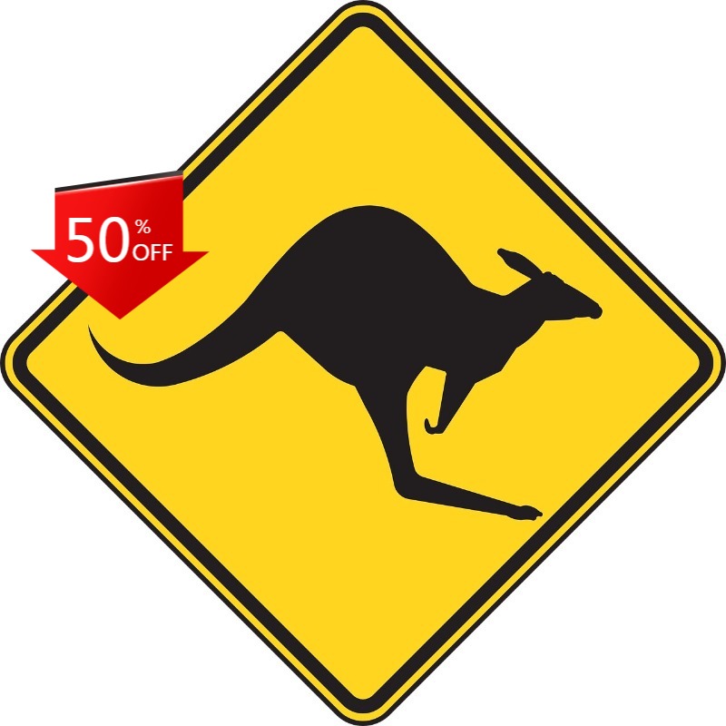 Car Accessories Australia - Kanguru Etiket Geçiş İşareti Avustralya Outback