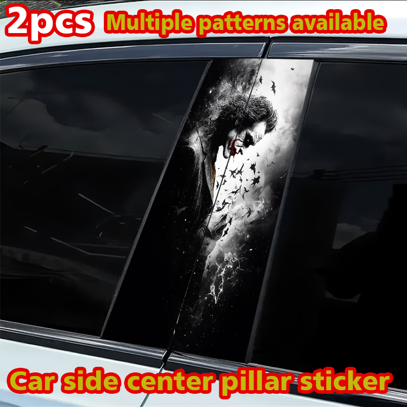 Car Accessories Joker - 2 araç orta sütun çıkartmaları Joker