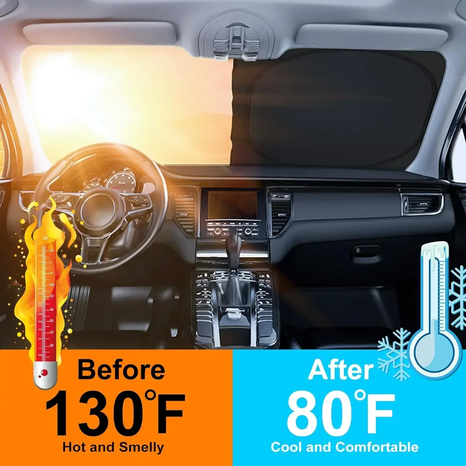 Yeni Yazlık Araba Ön Camı Güne - Car Accessories Window incelemesi ve fiyatı