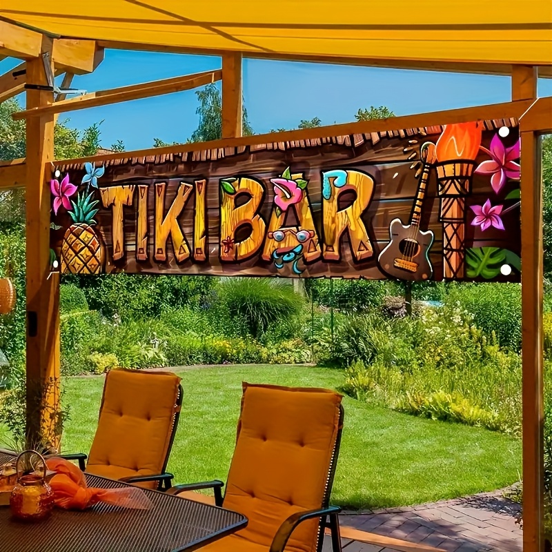 Tiki Bar Banner Tropikal Hawai - Car Accessories Nearby incelemesi ve fiyatı